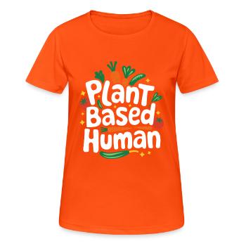 Vegetarian Vegan Veggie Vegetarian - Women's Breathable T-Shirt - neon orange - Front - AI Model Female 172 dark (172cm)