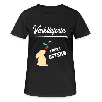 Verkäuferin Ostern Geschenk Einzelhandel Verkauf - Frauen T-Shirt atmungsaktiv - Schwarz - Vorne - AI Model Female 172 light (172cm)
