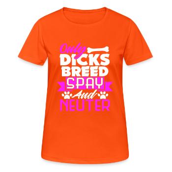 Rescue Dog - Women's Breathable T-Shirt - neon orange - Front - AI Model Female 172 dark (172cm)