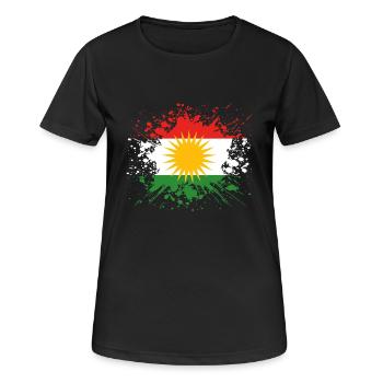 home country roots roots love kurdistan kurde pn - Women's Breathable T-Shirt - black - Front - AI Model Female 172 light (172cm)