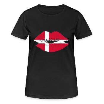 Kiss love kuss lippen queen prinzessin Daenemark p - Frauen T-Shirt atmungsaktiv - Schwarz - Vorne - AI Model Female 172 light (172cm)