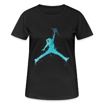Volley-ball Beach Volley cadeau - T-shirt respirant Femme - noir - Devant - AI Model Female 172 light (172cm)