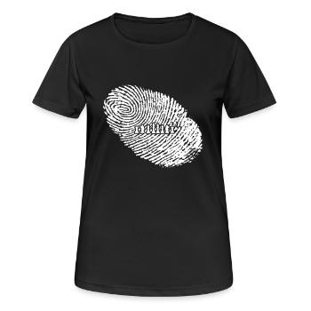 fingerabdruck dna dns geschenk schach koenig - Frauen T-Shirt atmungsaktiv - Schwarz - Vorne - AI Model Female 172 light (172cm)