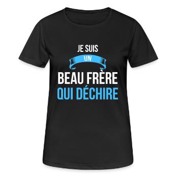 je suis un Beau frère qui déchire cadeau humour - T-shirt respirant Femme - noir - Devant - AI Model Female 172 light (172cm)