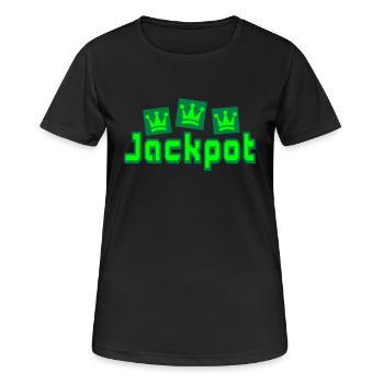 jackpot - Frauen T-Shirt atmungsaktiv - Schwarz - Vorne - AI Model Female 172 light (172cm)