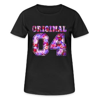2004 Original 04 - Birthday Present Bday - Women's Breathable T-Shirt - black - Front - AI Model Female 172 light (172cm)