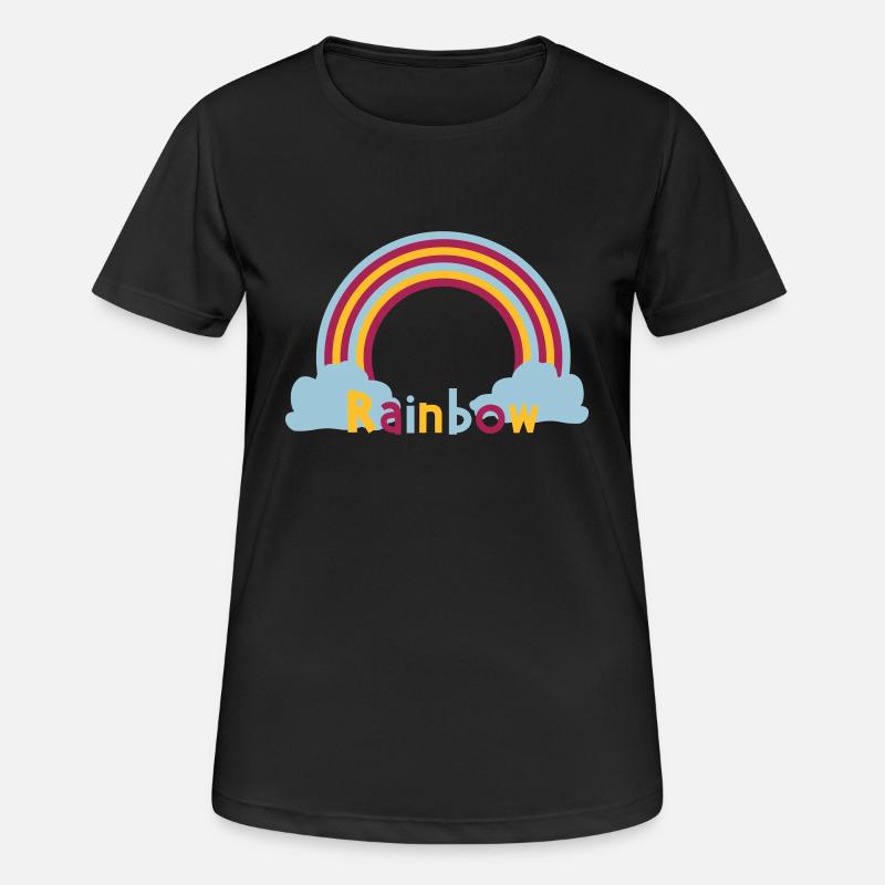 rainbow - Women's Breathable T-Shirt - black