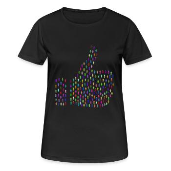 I like it! Like! Thumbs Up! - Women's Breathable T-Shirt - black - Front - AI Model Female 172 light (172cm)
