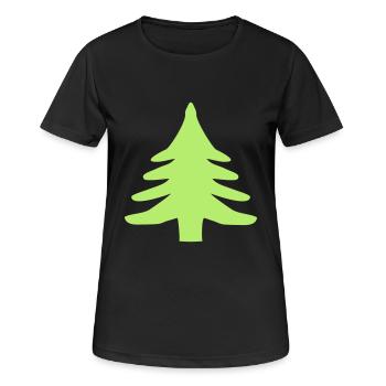 Tannenbaum - Frauen T-Shirt atmungsaktiv - Schwarz - Vorne - AI Model Female 172 light (172cm)