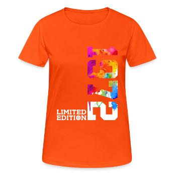 54E ANNIVERSAIRE ÉDITION LIMITÉE 1972 - T-shirt respirant Femme - orange néon - Devant - AI Model Female 172 dark (172cm)