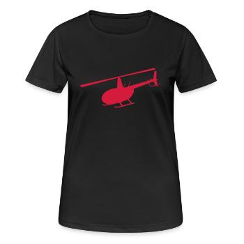 R44 - Frauen T-Shirt atmungsaktiv - Schwarz - Vorne - AI Model Female 172 light (172cm)