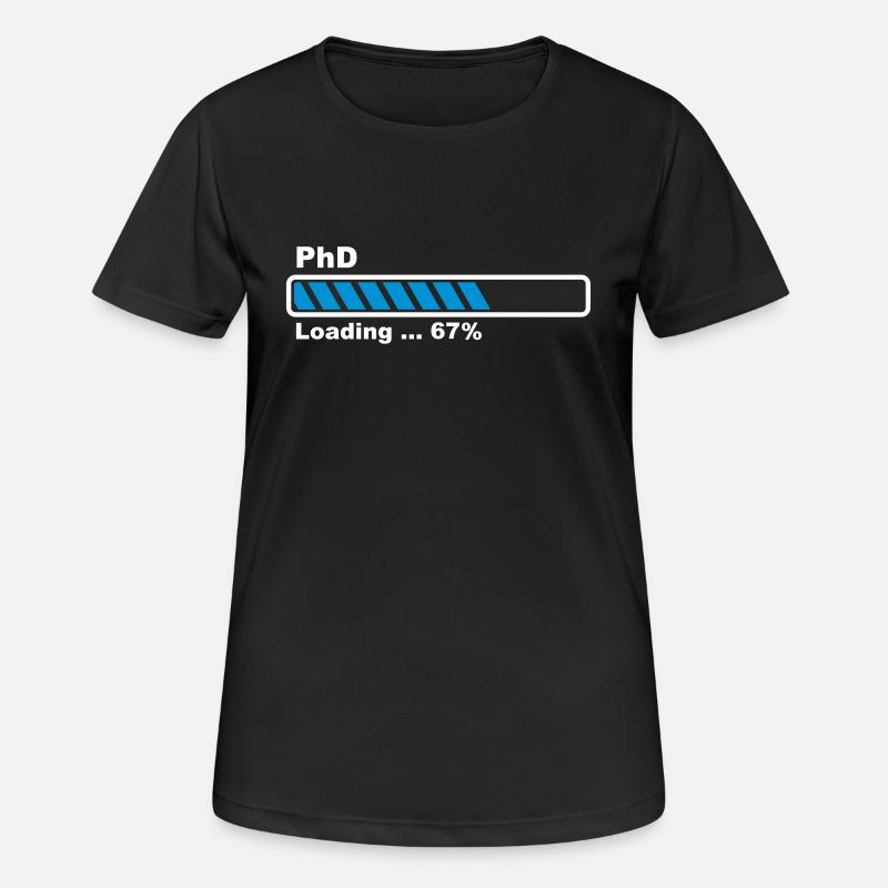 PhD barre loading - T-shirt respirant Femme - noir