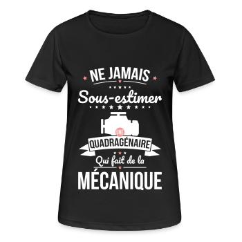 Sous-estimer quadragénaire qui fait mécanique - T-shirt respirant Femme - noir - Devant - AI Model Female 172 light (172cm)