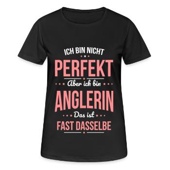I'm not perfect, but I'm an angler - Women's Breathable T-Shirt - black - Front - AI Model Female 172 light (172cm)