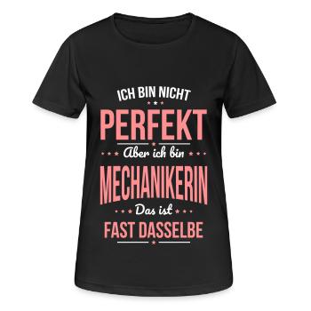 I'm not perfect, but I'm a mechanic - Women's Breathable T-Shirt - black - Front - AI Model Female 172 light (172cm)