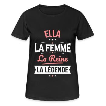 Ella - La Femme - La Reine - La Légende - T-shirt respirant Femme - noir - Devant - AI Model Female 172 light (172cm)