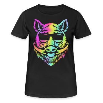 Chasse au cochon Chasseur Chasse au sanglier - T-shirt respirant Femme - noir - Devant - AI Model Female 172 light (172cm)