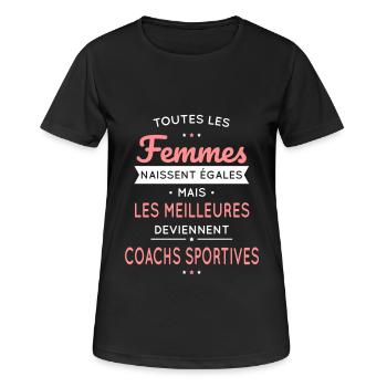 Femmes égales meilleures coachs sportives - T-shirt respirant Femme - noir - Devant - AI Model Female 172 light (172cm)