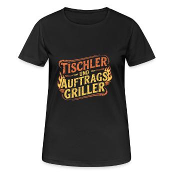Tischler und Auftragsgriller - Frauen T-Shirt atmungsaktiv - Schwarz - Vorne - AI Model Female 172 light (172cm)