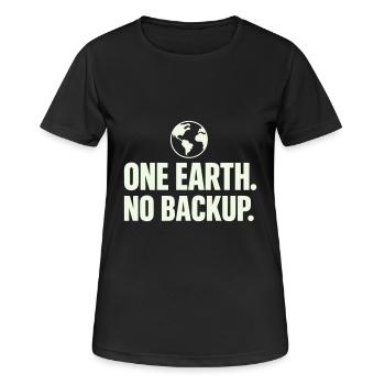 One Earth No Fuse - Women's Breathable T-Shirt - black - Front - AI Model Female 172 light (172cm)