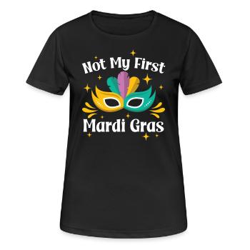 Nicht mein erster Mardi Gras - Frauen T-Shirt atmungsaktiv - Schwarz - Vorne - AI Model Female 172 light (172cm)