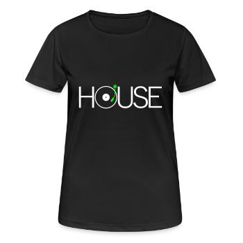 House Music Progressive Future Tech Clubbing Musik - Frauen T-Shirt atmungsaktiv - Schwarz - Vorne - AI Model Female 172 light (172cm)