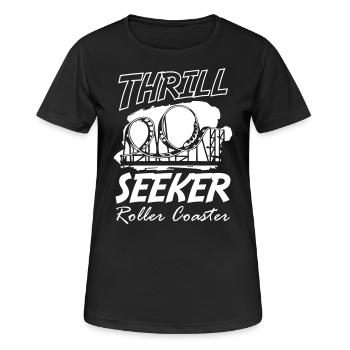 Roller Coaster Thrill Seeker - T-shirt respirant Femme - noir - Devant - AI Model Female 172 light (172cm)