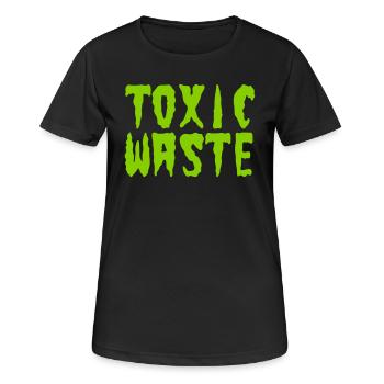 TOXIC WASTE - Women's Breathable T-Shirt - black - Front - AI Model Female 172 light (172cm)