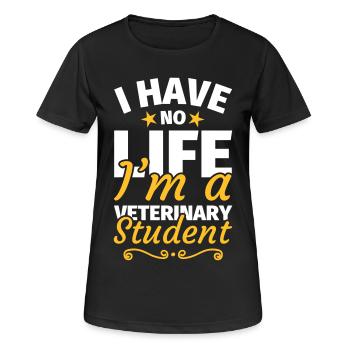Étudiant vétérinaire étudiant en médecine vétérinaire - T-shirt respirant Femme - noir - Devant - AI Model Female 172 light (172cm)