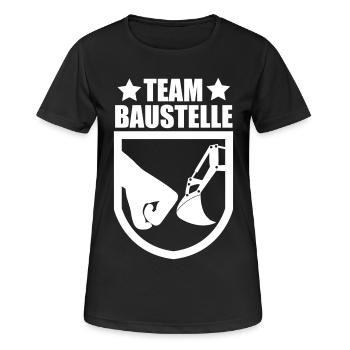 Bagger - Frauen T-Shirt atmungsaktiv - Schwarz - Vorne - AI Model Female 172 light (172cm)