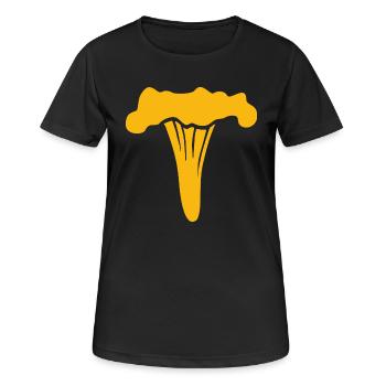 champignons champignons vegetables3 veggie veggie champignons - T-shirt respirant Femme - noir - Devant - AI Model Female 172 light (172cm)