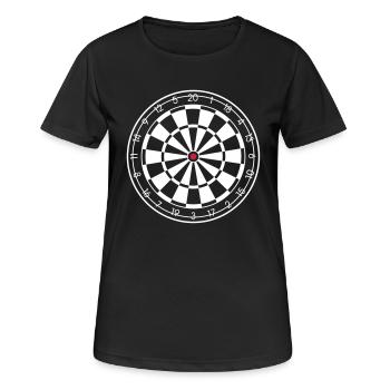 dartboard Dartscheibe - Frauen T-Shirt atmungsaktiv - Schwarz - Vorne - AI Model Female 172 light (172cm)
