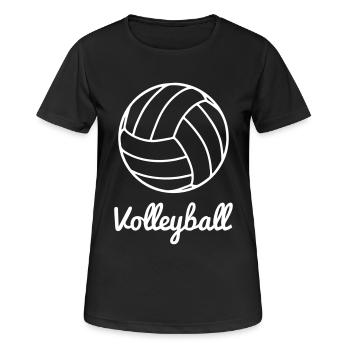 Volleyball Volley ball - Frauen T-Shirt atmungsaktiv - Schwarz - Vorne - AI Model Female 172 light (172cm)