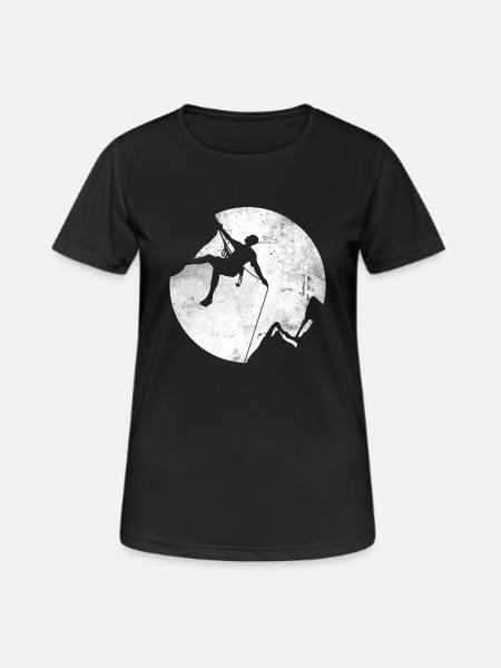 Boulderer grimpeur cadeau escalade bloc - T-shirt respirant Femme - noir