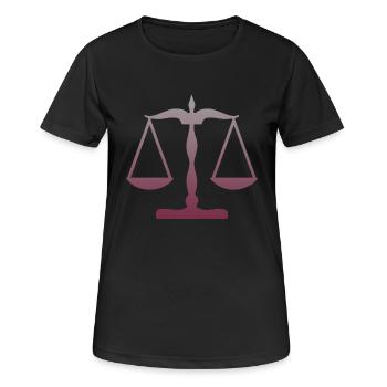 rechtsanwalt anwalt lawyer judge richter law justi - Frauen T-Shirt atmungsaktiv - Schwarz - Vorne - AI Model Female 172 light (172cm)