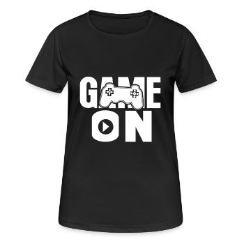 Playing computers - Women's Breathable T-Shirt - black - Front - AI Model Female 172 light (172cm)