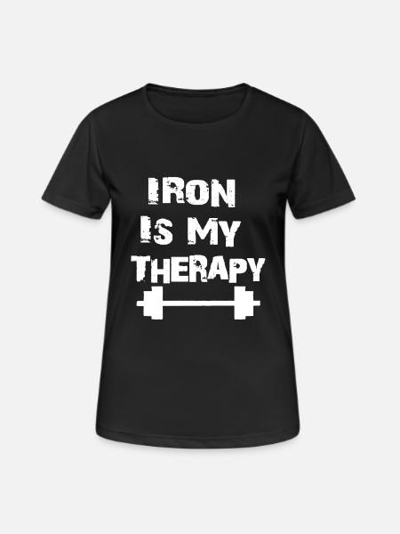 Iron Is My Therapy - Women's Breathable T-Shirt - black