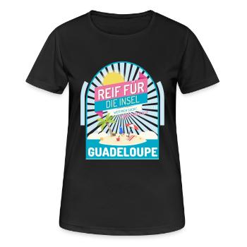 Guadeloupe Inselurlaub - Frauen T-Shirt atmungsaktiv - Schwarz - Vorne - AI Model Female 172 light (172cm)