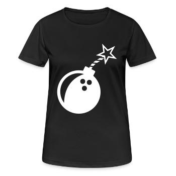 Bowling Ball Bowling Bowler Bowling Cadeau de l'équipe - T-shirt respirant Femme - noir - Devant - AI Model Female 172 light (172cm)