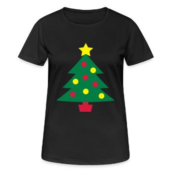 Weihnachtsbaum - Frauen T-Shirt atmungsaktiv - Schwarz - Vorne - AI Model Female 172 light (172cm)