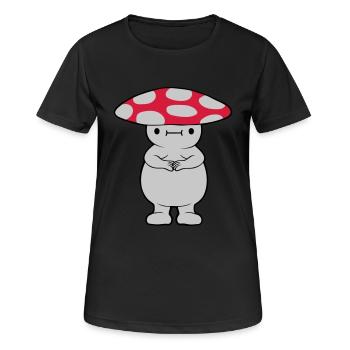 Champignon sucré épais - T-shirt respirant Femme - noir - Devant - AI Model Female 172 light (172cm)