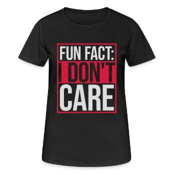 Je me fiche des faits - T-shirt respirant Femme - noir - Devant - AI Model Female 172 light (172cm)