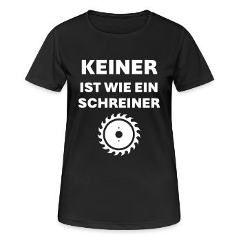 Keiner ist wie ein Schreiner - Frauen T-Shirt atmungsaktiv - Schwarz - Vorne - AI Model Female 172 light (172cm)