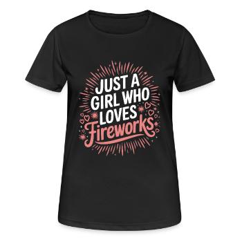 Pyrotechnie Feux d’artifice Pyrotechnie - T-shirt respirant Femme - noir - Devant - AI Model Female 172 light (172cm)