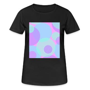 Punkte in Pastell - Frauen T-Shirt atmungsaktiv - Schwarz - Vorne - AI Model Female 172 light (172cm)