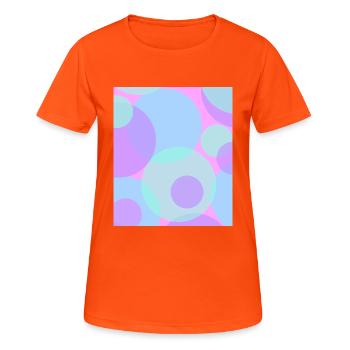 Punkte in Pastell - Frauen T-Shirt atmungsaktiv - Neonorange - Vorne - AI Model Female 172 dark (172cm)