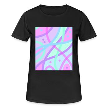 Pastell - Frauen T-Shirt atmungsaktiv - Schwarz - Vorne - AI Model Female 172 light (172cm)