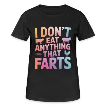 Végétarien Végétalien Végétarien Végétarien - T-shirt respirant Femme - noir - Devant - AI Model Female 172 light (172cm)