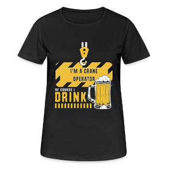Grue - T-shirt respirant Femme - noir - Devant - AI Model Female 172 light (172cm)