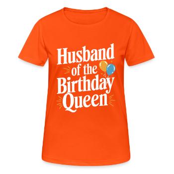 Husband, Spouse, Family, Wedding - Women's Breathable T-Shirt - neon orange - Front - AI Model Female 172 dark (172cm)